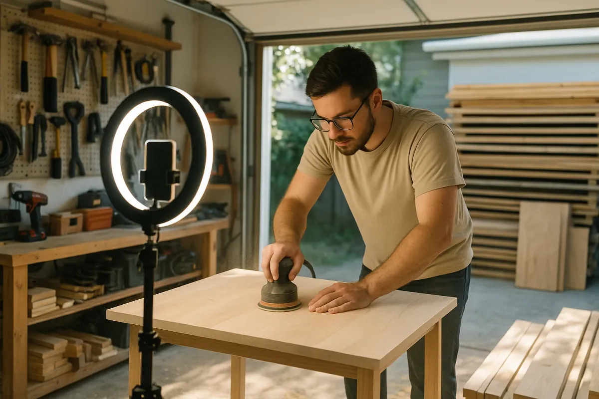 When Woodworking Goes Viral, Your Garage Becomes a Craftsperson’s Studio