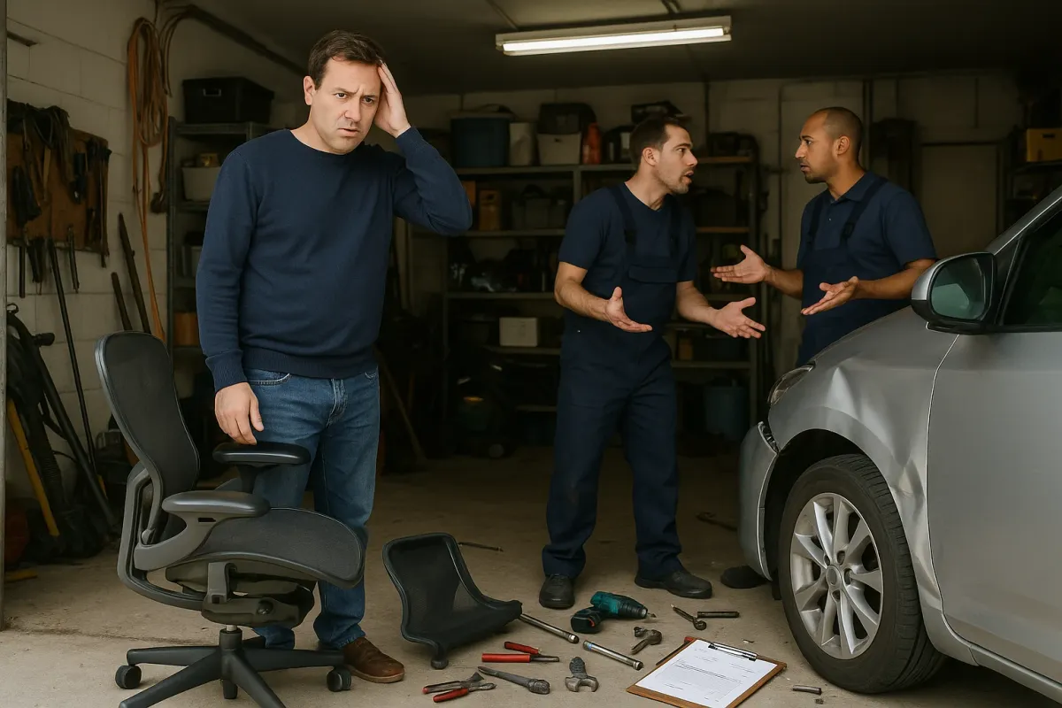 When Premium Seating Goes Wrong: What a $1.8K Office Chair Arrest Teaches Us About Garage Repair Etiquette